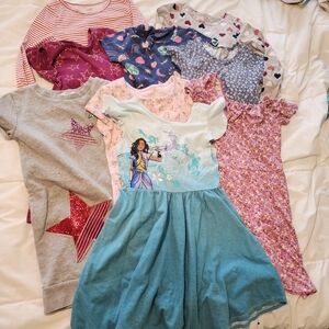 Set Of 9 Girls Dresses - Size Medium (8)